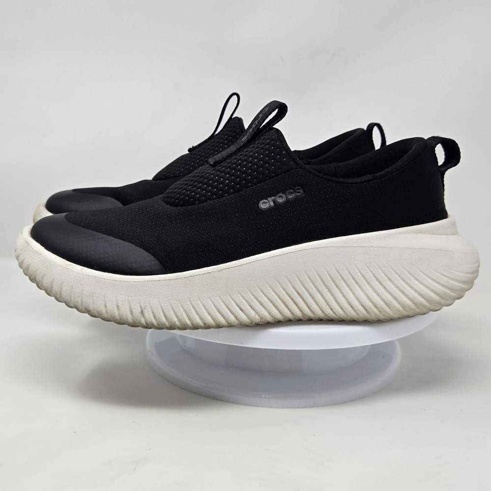 Crocs Mellow Ease Black White Slip On Sneakers‎ Mens 10 Womens 12 210500
